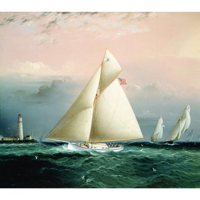 The Cutter Yacht in a Race Off Boston Light