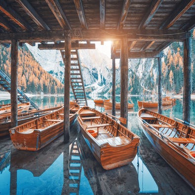 Lake at Sunrise, Dolomites, Italy
