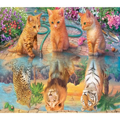 Kittens Reflection