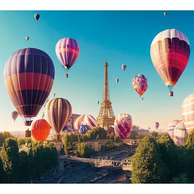 Floating Above Paris