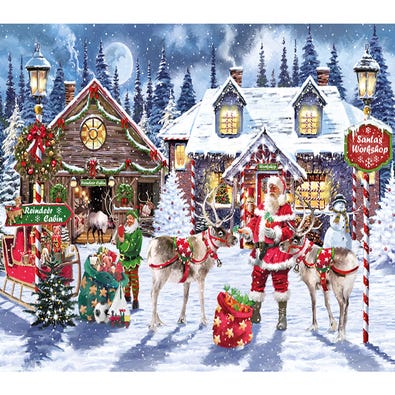 Santa's Workshop - Picture Puzzle Cut