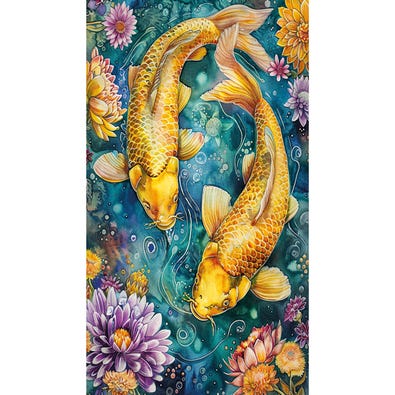 Two Golden Carp