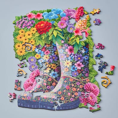 Wonderful Wellingtons - Vine Puzzle Cut