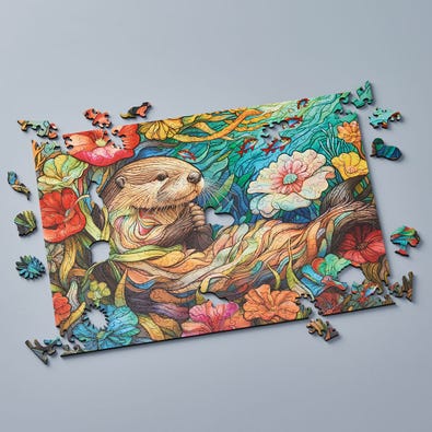 Otter Oasis - Free Form Puzzle Cut