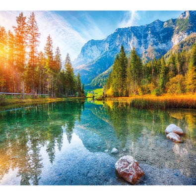 Sunset on Hintersee Lake