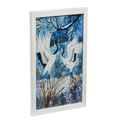 Double Sided Wooden Jigsaw Puzzle Frame - White