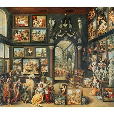 The Studio of Apelles - Willem Van II Haecht
