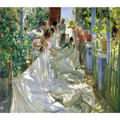 Mending the Sail - Joaquin Sorolla y Bastida