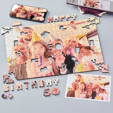 Happy 50th Birthday Landscape - Personalised Puzzle