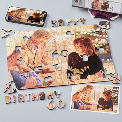 Happy 60th Birthday Landscape - Personalised Puzzle