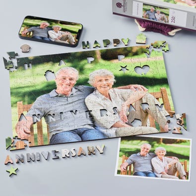 Happy Anniversary Landscape - Personalised Puzzle