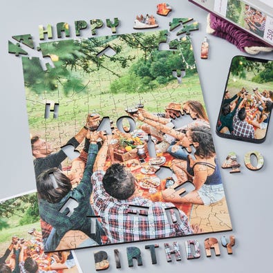 Happy 40th Birthday Portrait - Personalised Puzzle