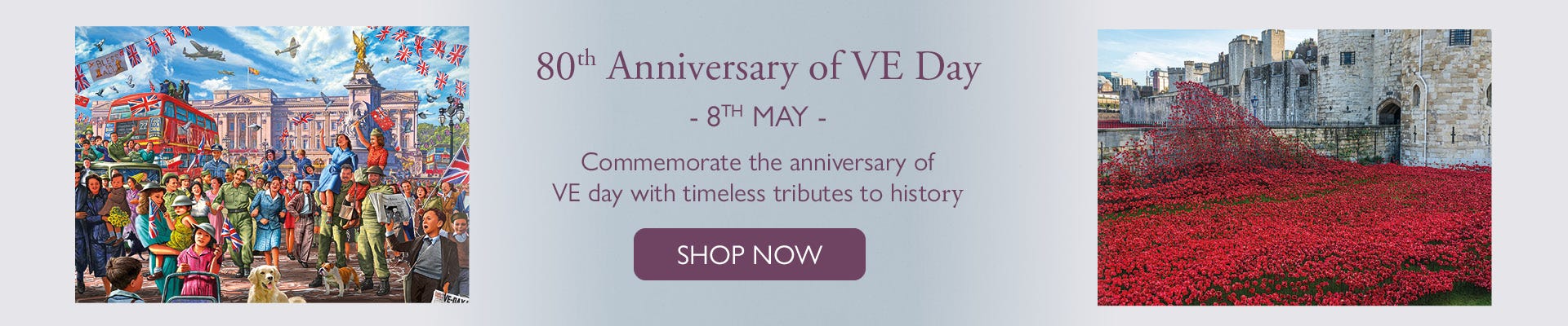 VE DAY 1945 WOODEN JIGSAW PUZZLE