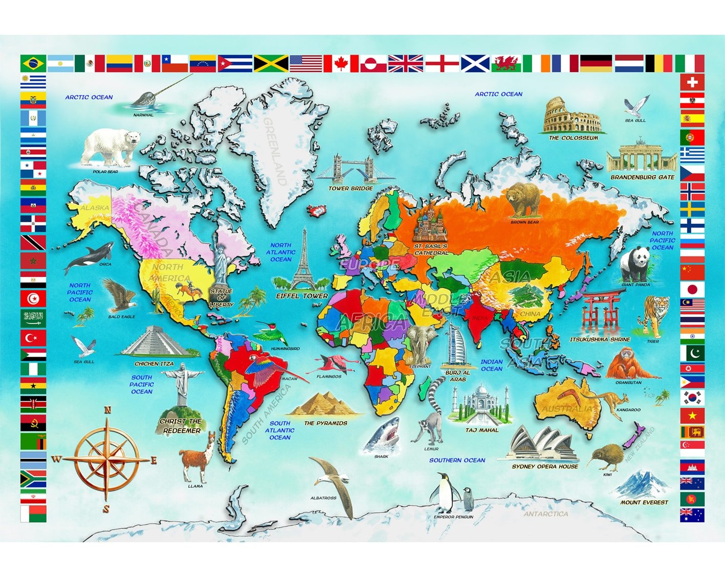 Puzzle Map Of The World I Know my World Map