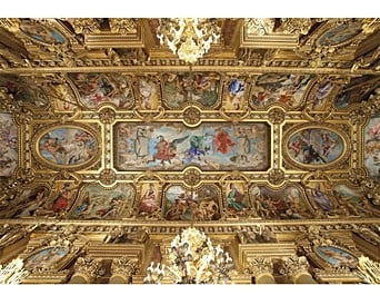 Opera Garnier Paris Golden Ceiling Photographic Jigsaw Puzzles